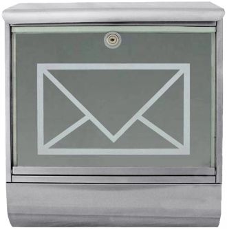 KLAUDIE - Nerezová poštovní schránka s pískovaným motivem