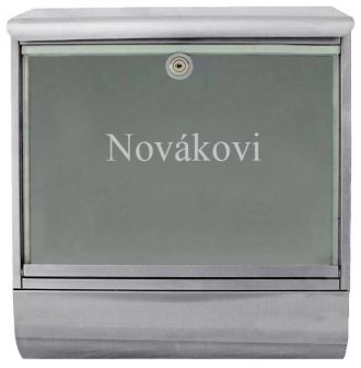 KLAUDIE - Nerezová poštovní schránka s vlastním pískovaným motivem
